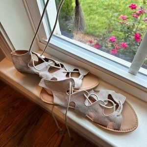 Qupid lace up sandal